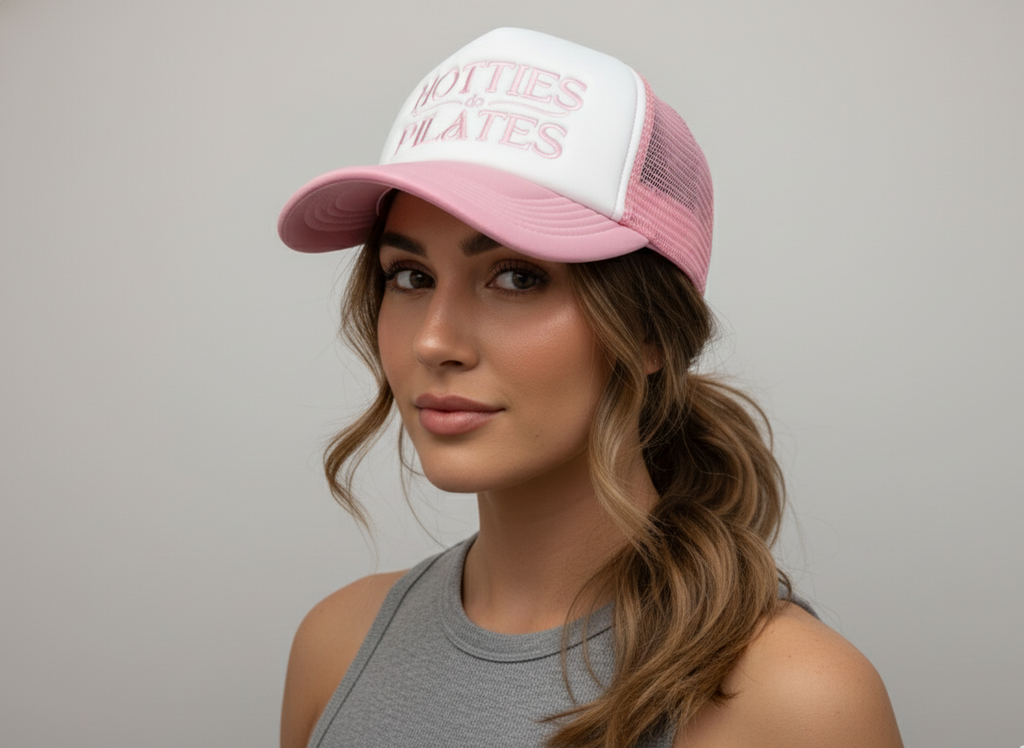 Hotties Do Pilates | Pink Sponge Trucker Hat