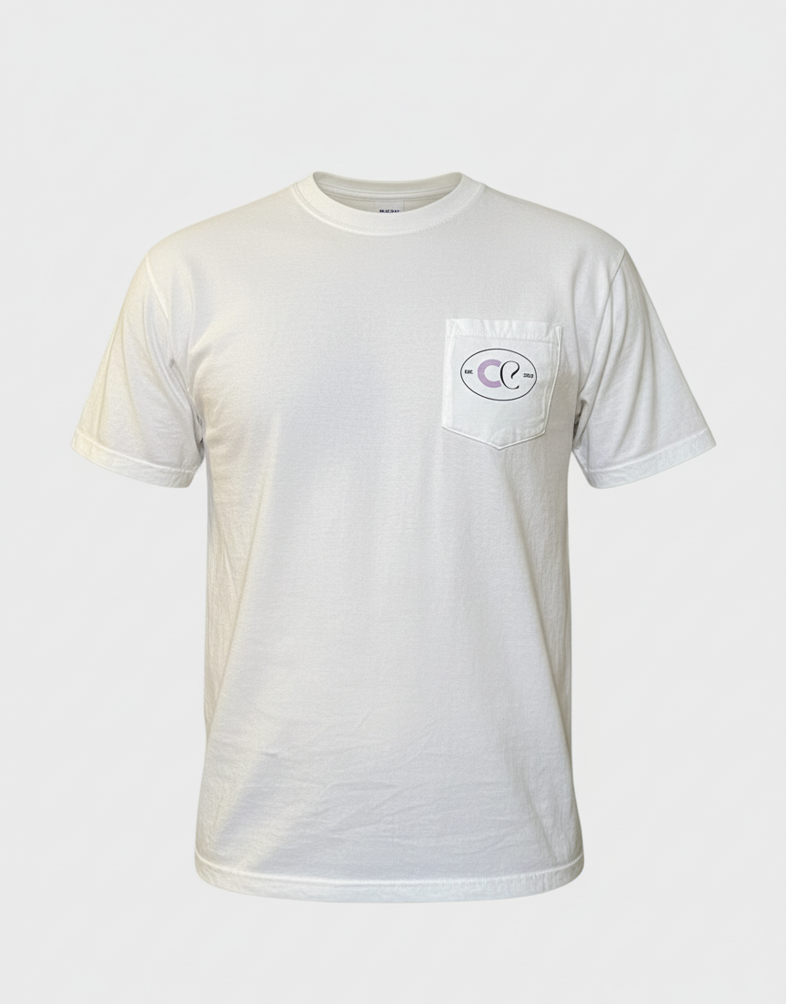 The Carriage Club Original Pocket T-Shirt | Comfort Colors White Tee