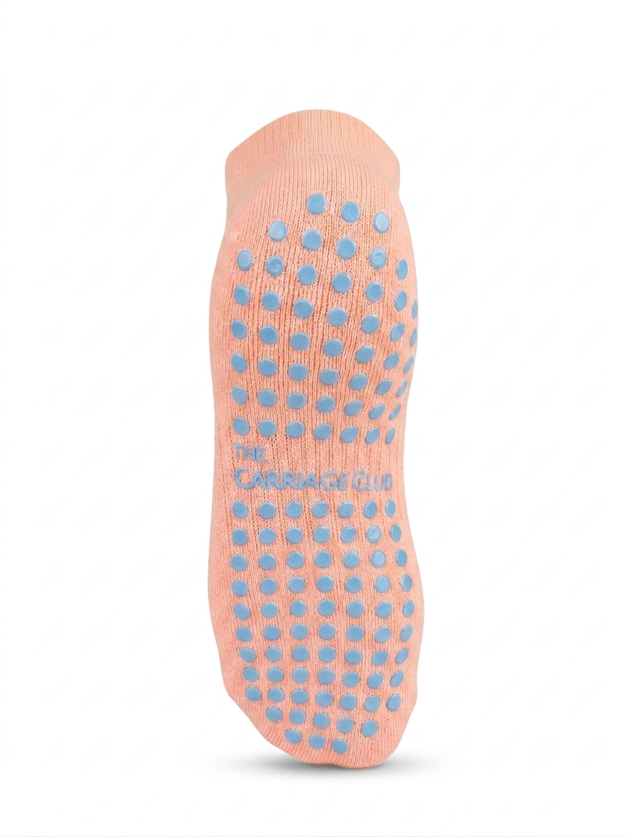 Blush Pink Floral Grip Socks