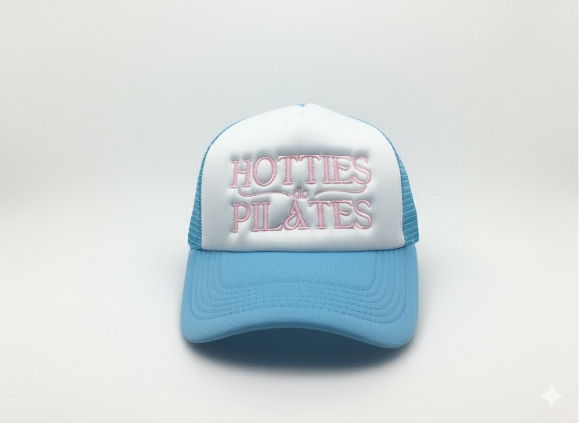 Hotties Do Pilates | Blue Sponge Trucker Hat
