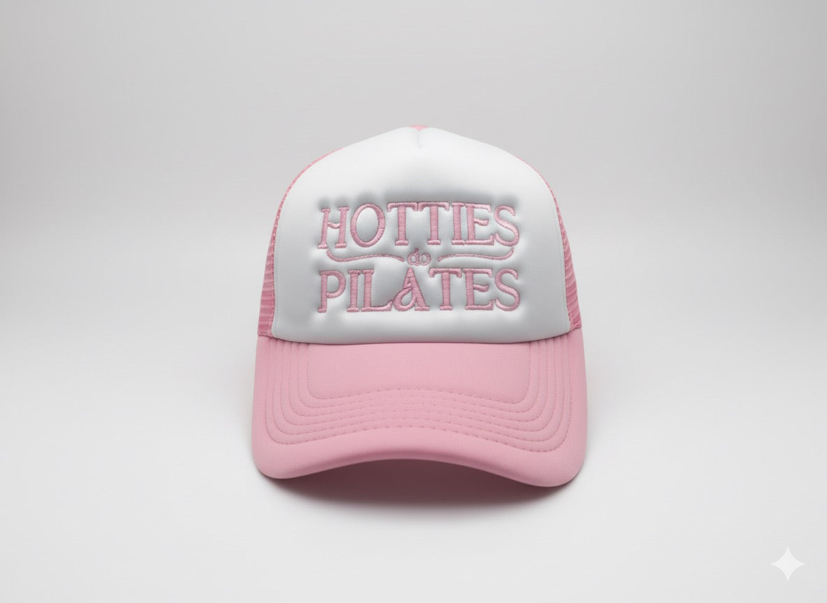 Hotties Do Pilates | Pink Sponge Trucker Hat