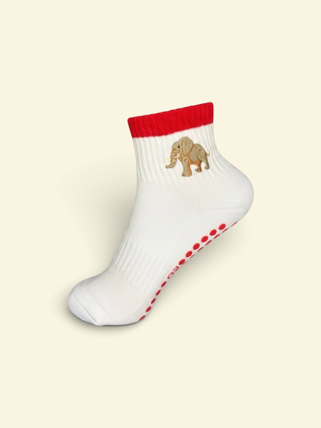 Crimson Elephant Grip Socks