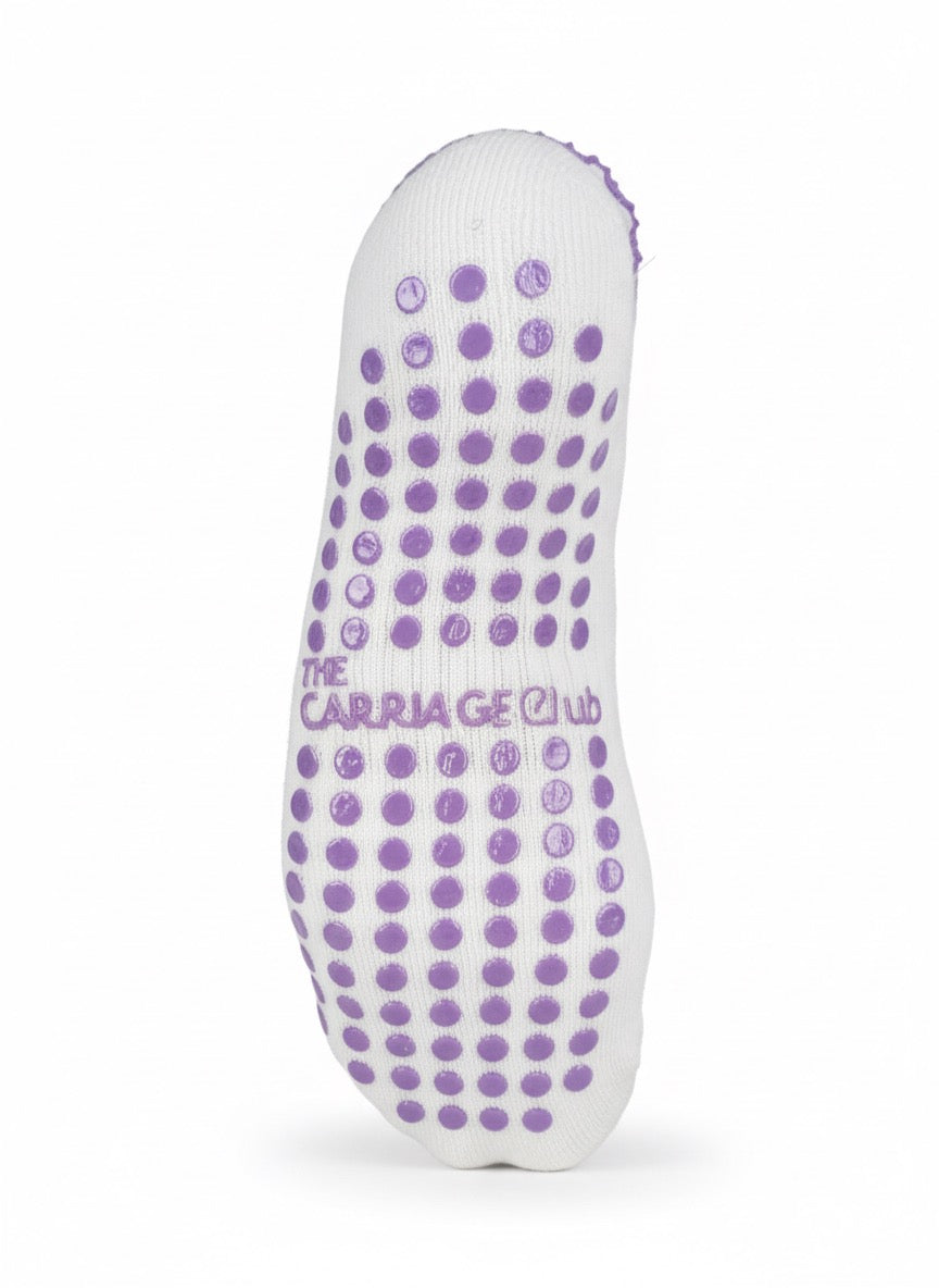 Hotties Do Pilates | Purple Ruffle Grip Socks