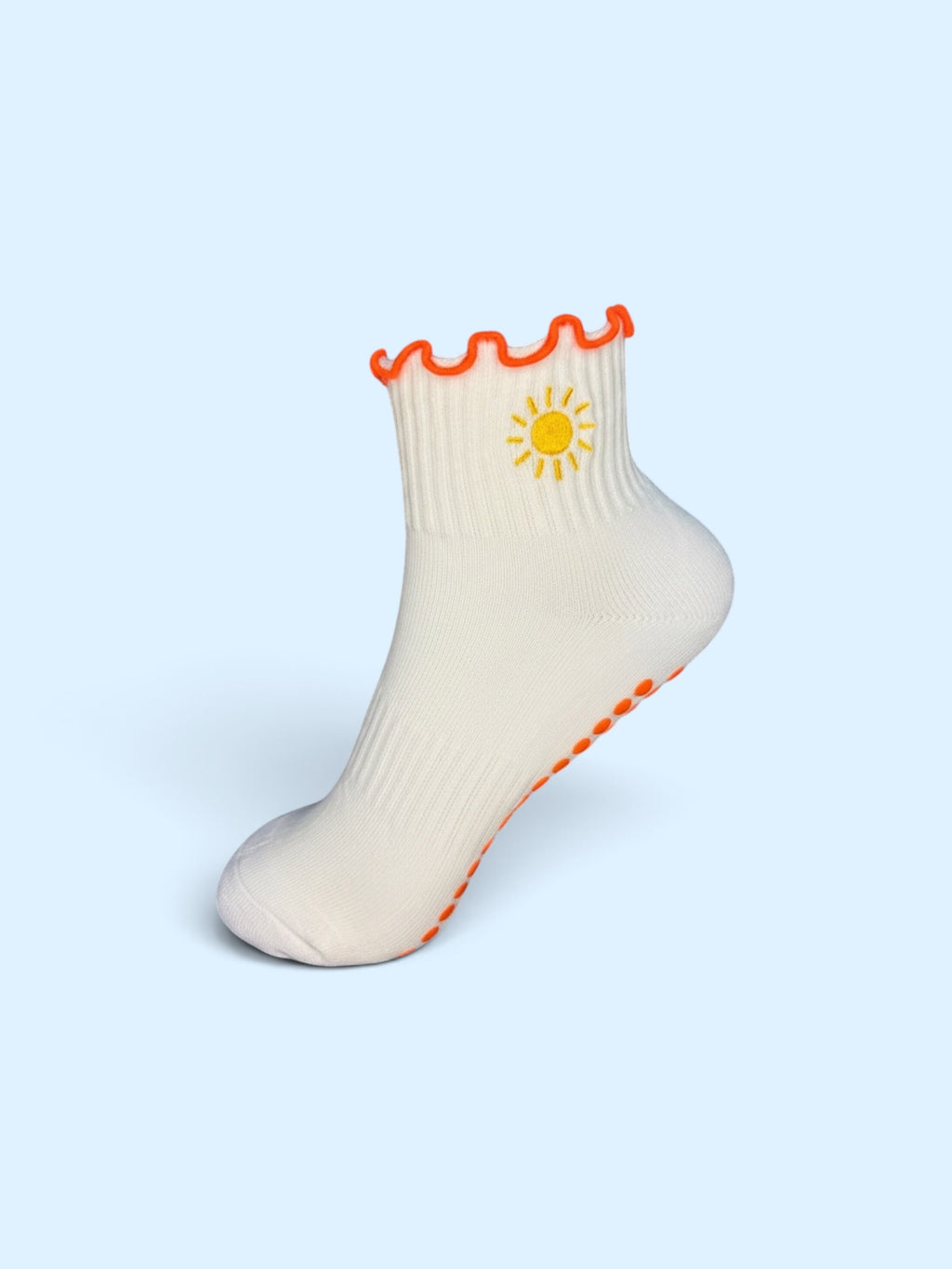 Sunshine Ruffle Grip Socks