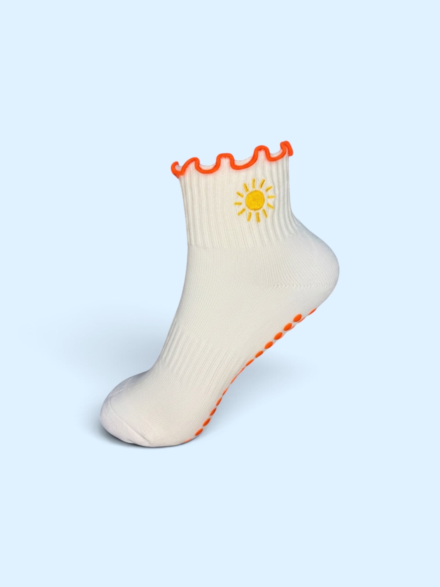 Sunshine Ruffle Grip Socks